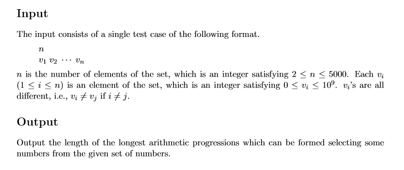Gym-102082B – Arithmetic Progressions（dp或者二分）